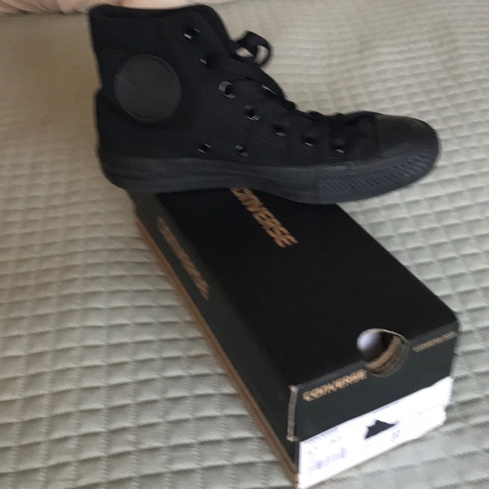 Black high top converse